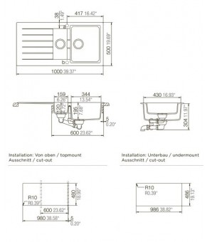Кухонная мойка Schock Primus D-150 Volcan 53
