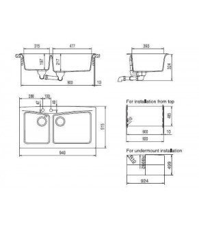Кухонная мойка Schock Arco N-175L Sabbia 58