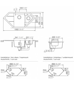 Кухонная мойка Schock Signus C-150 Carbonium 90