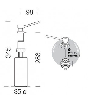 Дозатор Schock Ladon 629016 Chrome 80