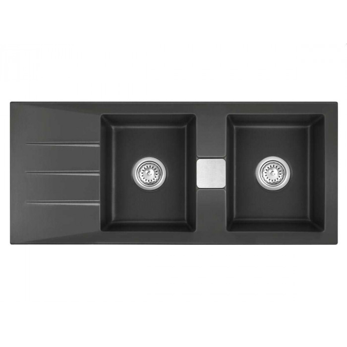 Кухонна мийка Systemceram Genea Double Schiefer 85