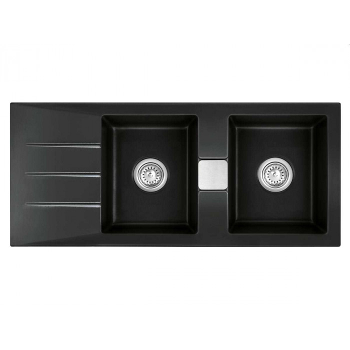 Кухонна мийка Systemceram Genea Double Nero 68