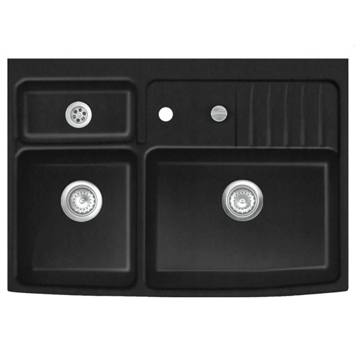 Кухонна мийка Systemceram Centra 90 Nero 68