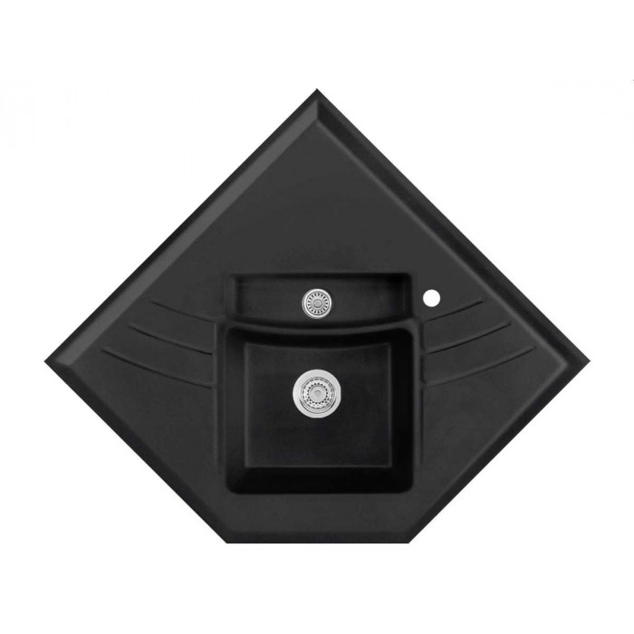 Кухонна мийка Systemceram Vega Eck Plus Nero 68