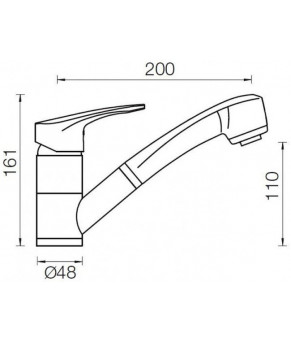Смеситель Schock Dike 50212080 Chrom 80