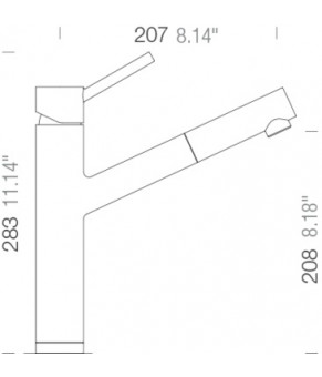 Смеситель Schock Altos 52912090 St steel 90