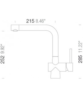 Смеситель Schock Laios 51712090 St steel 90