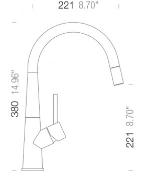 Смеситель Schock Conos 52812090 St steel 90