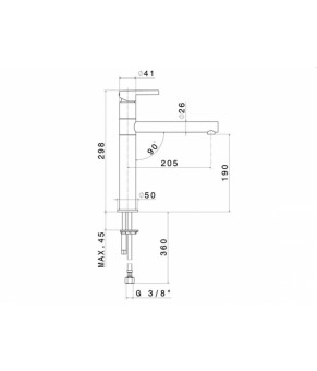 Смеситель Systemceram Snella 18576 Schiefer 85