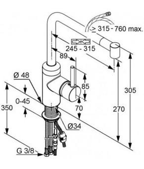 Смеситель Systemceram Line 10097 Chrom 00
