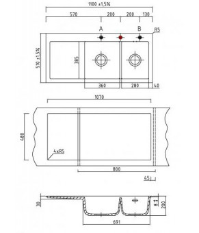 Кухонная мойка Systemceram Mera Double Polar 13