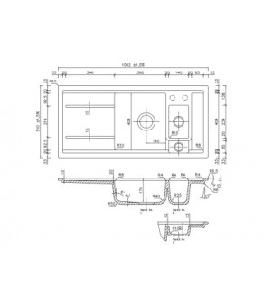 Кухонна мийка Systemceram Vario Plus Schiefer 85