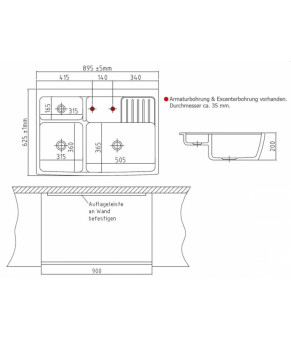 Кухонная мойка Systemceram Centra 90 Polar 13