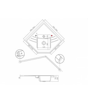 Кухонная мойка Systemceram Vega Eck Plus Polar 13