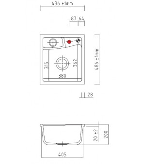 Кухонная мойка Systemceram Vega 46 Siena 65