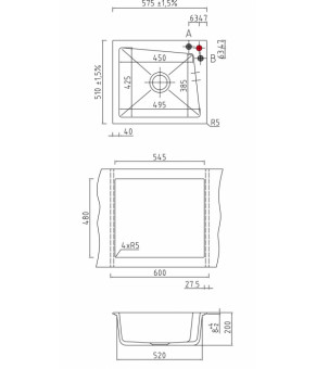 Кухонная мойка Systemceram Cea 57 Lava 80