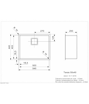 Кухонная мойка Reginox Texas 50x40 Stainless steel 02