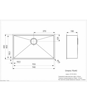 Кухонная мойка Reginox Ontario 70x40 Polished St steel 01