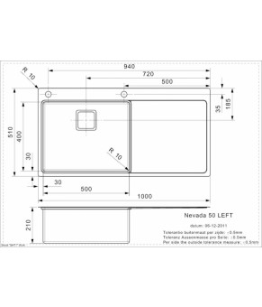 Кухонная мойка Reginox Nevada 50 Brushed St steel 03