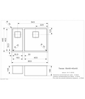 Кухонная мойка Reginox Texas 18-40 40-18 Stainless steel 02