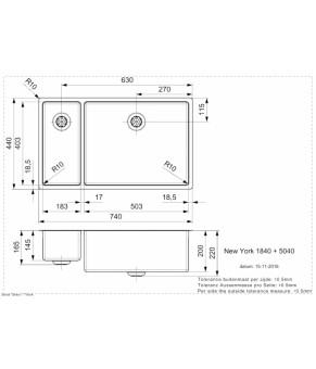 Кухонная мойка Reginox New York 18-50 50-18 Stainless steel 02