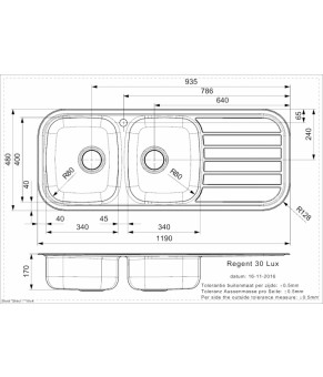 Кухонная мойка Reginox Regent 30 Polished St steel 01