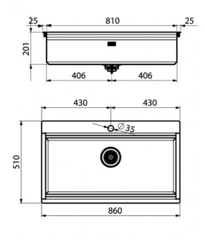 Кухонная мойка Artinox Layer 86 BRP Satin inox