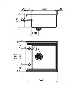 Кухонная мойка Artinox Layer 50 BRL Satin inox