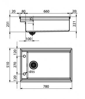 Кухонная мойка Artinox Layer 74 BRL Satin inox