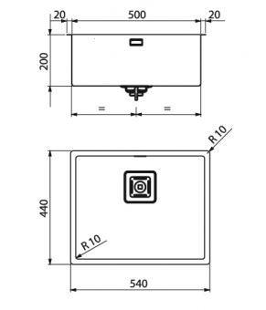 Кухонная мойка Artinox Radius 50 Satin inox