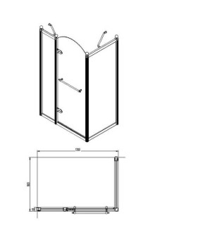 Душевая кабина Orans 120х80х200 SR-1654-COMBI gold/chrome (L)