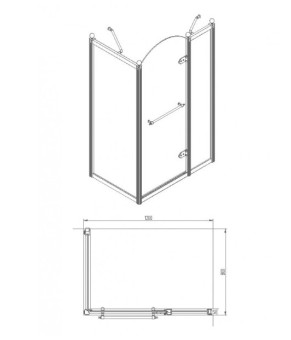 Душова кабіна Orans 120х80х200 SR-1654-SILVER (R)