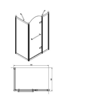 Душевая кабина ORANS SR-1654-Silver L/R 120х80х200 см