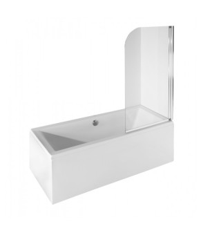 Шторка для ванны BESCO AMBITION PMD ambition -1S, 75х130 см, хромированная