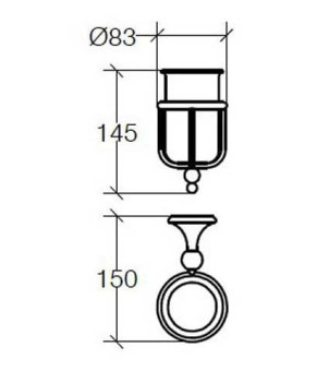 Стакан Lineabeta Venessia 52901.35