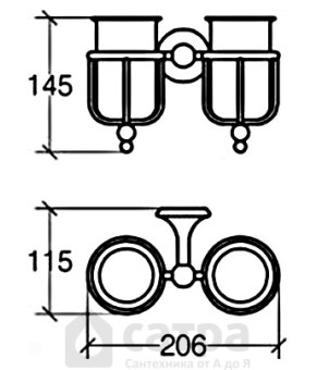 Стакан Lineabeta Venessia 52903.29