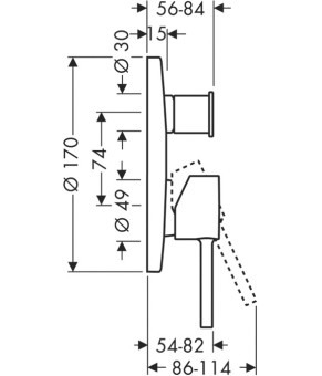 Змішувач Axor Starck Puro F.S. for S.L. 10416000