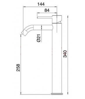 Смеситель Treemme 40MM 1318IS40