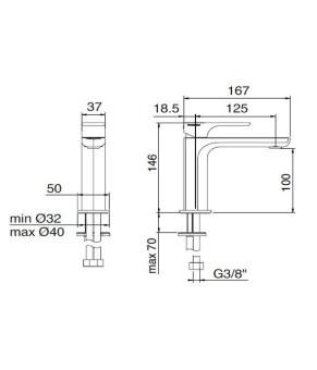 Смеситель Treemme Hask 6A11CC