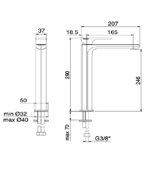Смеситель Treemme Hask 6A18GS