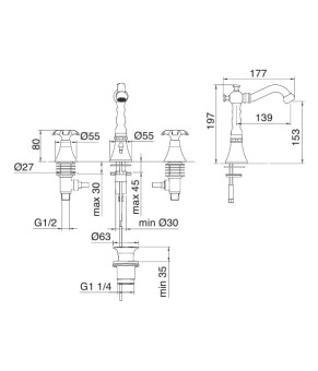 Смеситель Treemme Palma 4817UU