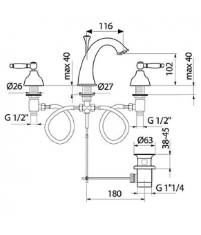 Смеситель Webert Dorian DO750101.010
