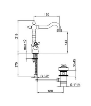 Смеситель Webert Ottocento OT700301.015