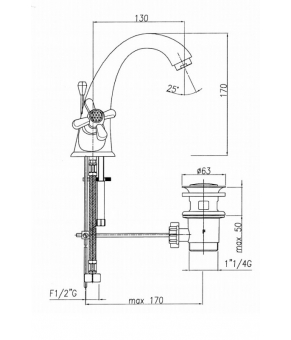 Смеситель Resp Lady 420.145/A CR