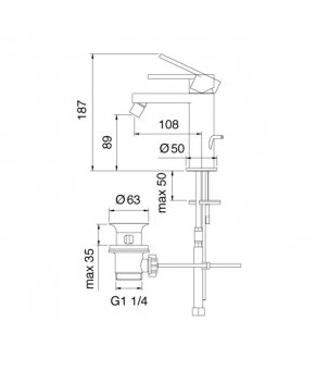 Смеситель Treemme Klab 2720CC