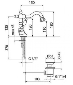 Смеситель Webert Dorian DO710401.015