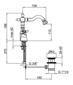 Смеситель Webert Ottocento OT710401.015