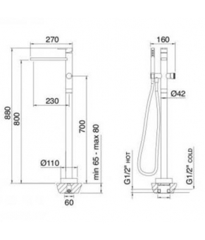 Смеситель Treemme Klab 2703CC01
