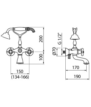 Смеситель Webert Ottocento OT720201.015