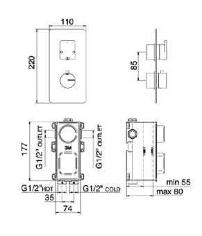Смеситель Treemme Hask 8A46NN05
